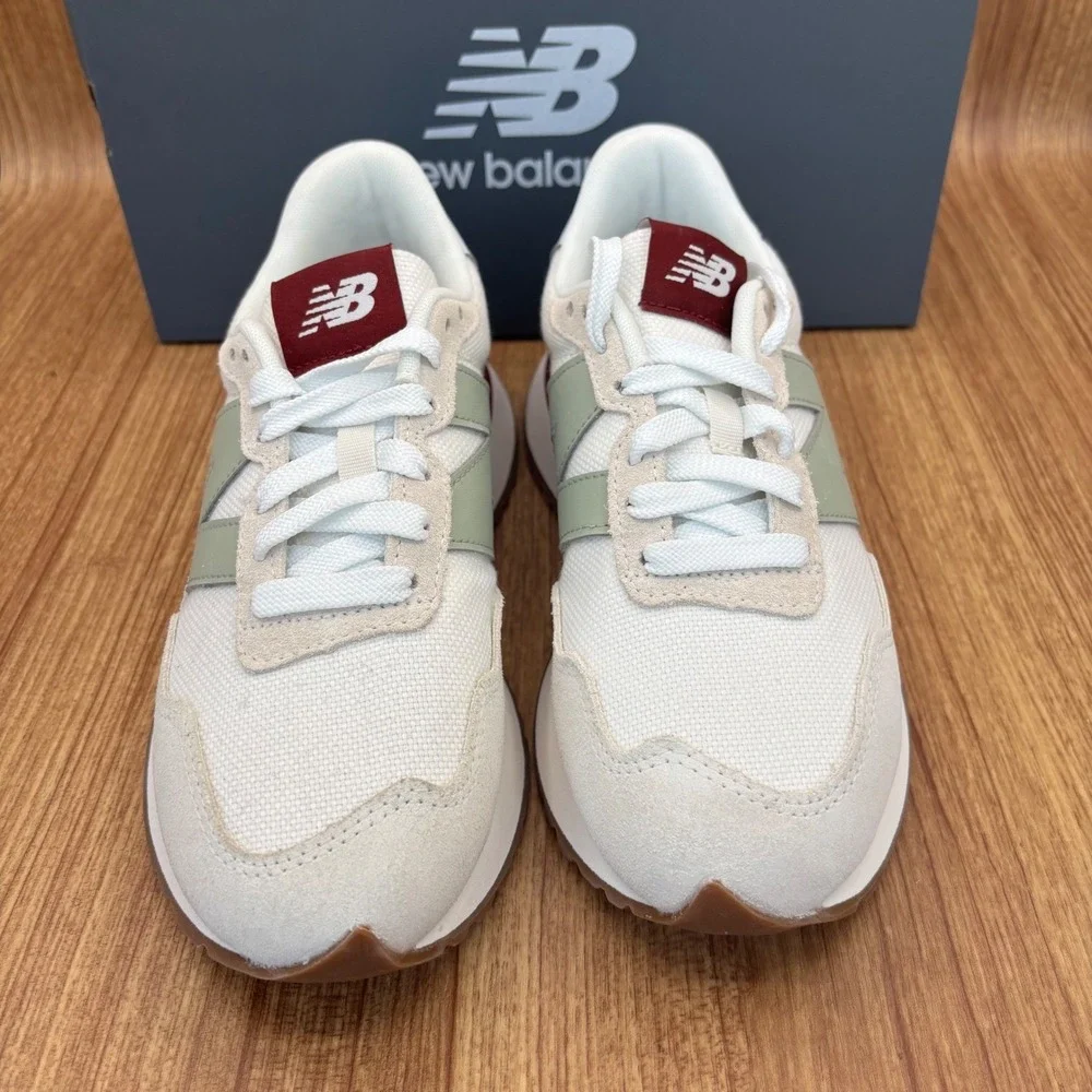 New Balance 237 Running Shoes Womens 7 White Green WS237GM‎ Retro Sneakers NEW
